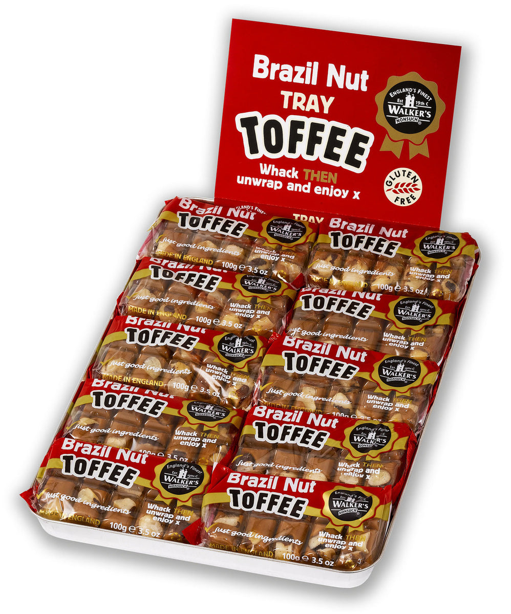 Walkers Non Such Toffee Brazil Nut Block 100g Global Confectionery