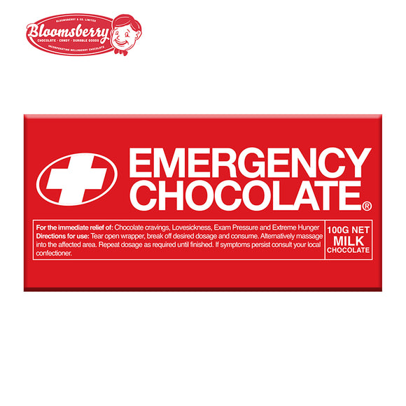 Bloomsberry Emergency Milk Chocolate 100g