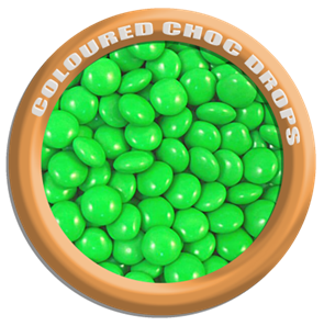 Lolliland Coloured Choc Drops Green
