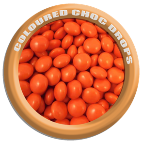 Confectionery House Coloured Choc Drops Orange