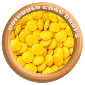 Confectionery House Coloured Choc Drops Yellow