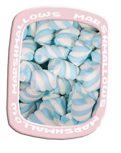 Marshmallow Twists Blue 250g