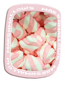 Marshmallow Twists Pink 250g