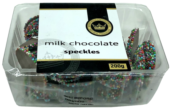 RRC Tubs Milk Chocolate Speckles 200g
