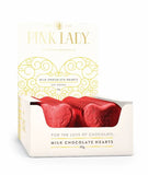 Pink Lady Milk Chocolate Hearts Red Foil 30g