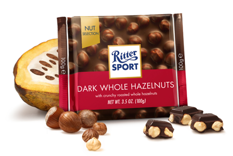 Ritter Sport Dark Chocolate Whole Hazelnut 100g