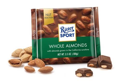 Ritter Sport Milk Chocolate Whole Almond 100g
