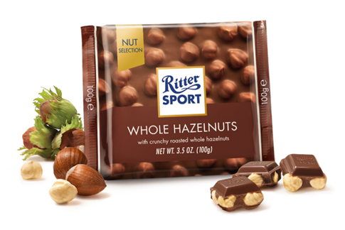 Ritter Sport Milk Chocolate Whole Hazelnut 100g